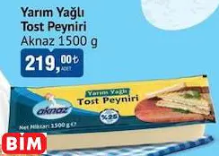 AKNAZ YARIM YAĞLI TOST PEYNİRİ